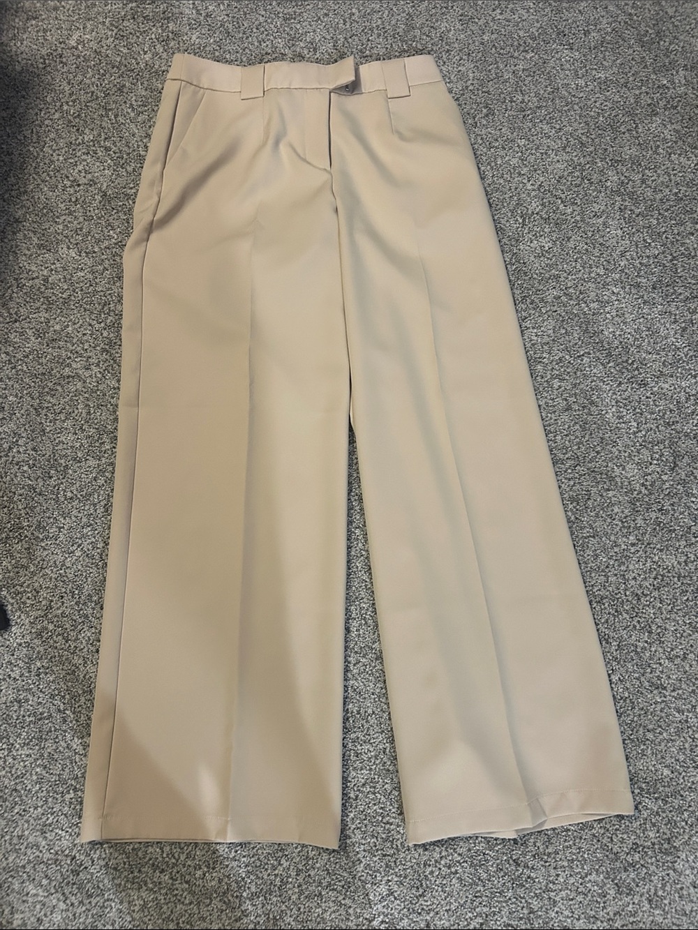 Wide-Leg Cream Trousers for Women